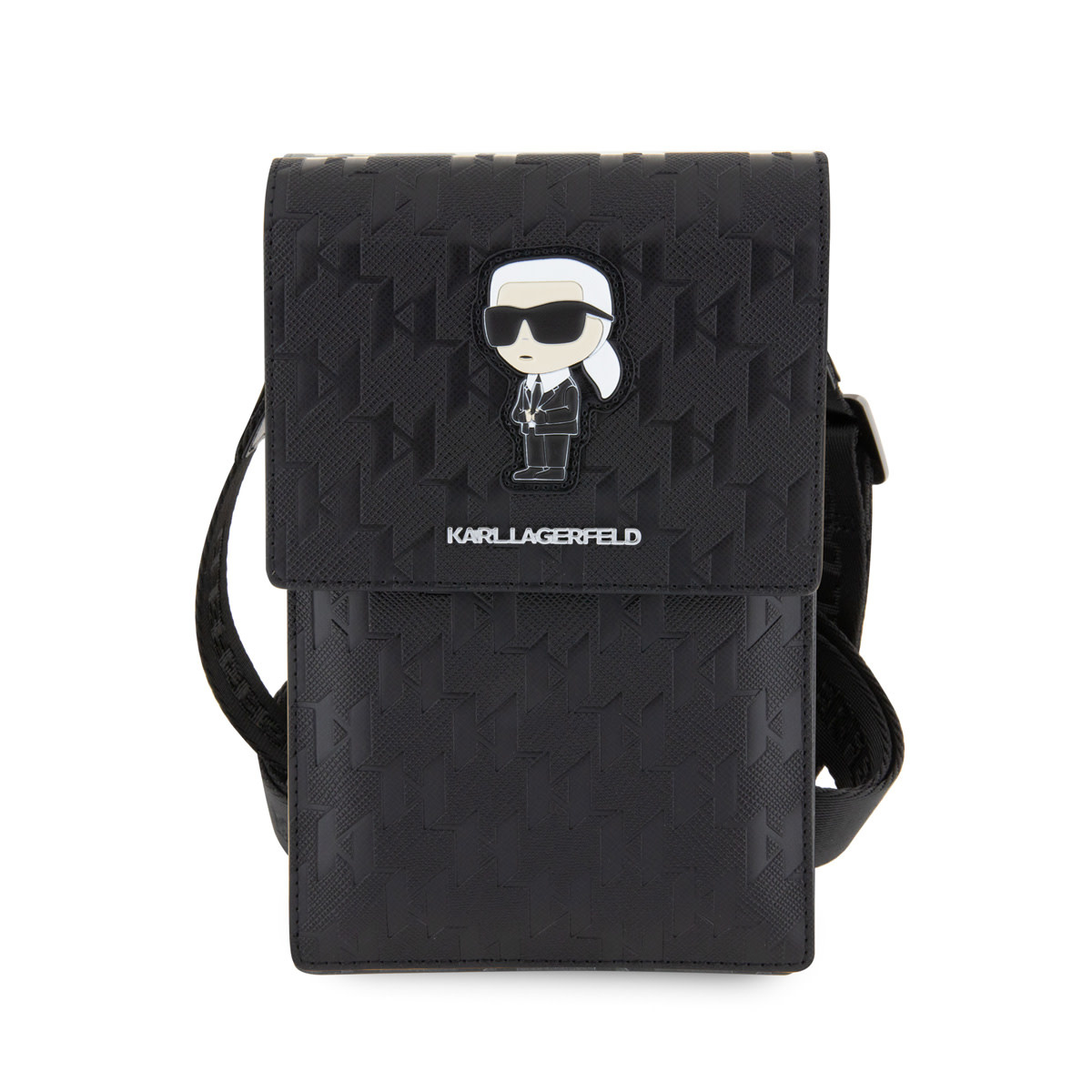 Karl Lagerfeld Karl Lagerfeld Universal phone pouch - Monogram - Ikonik - Zwart, foto 2 van 5