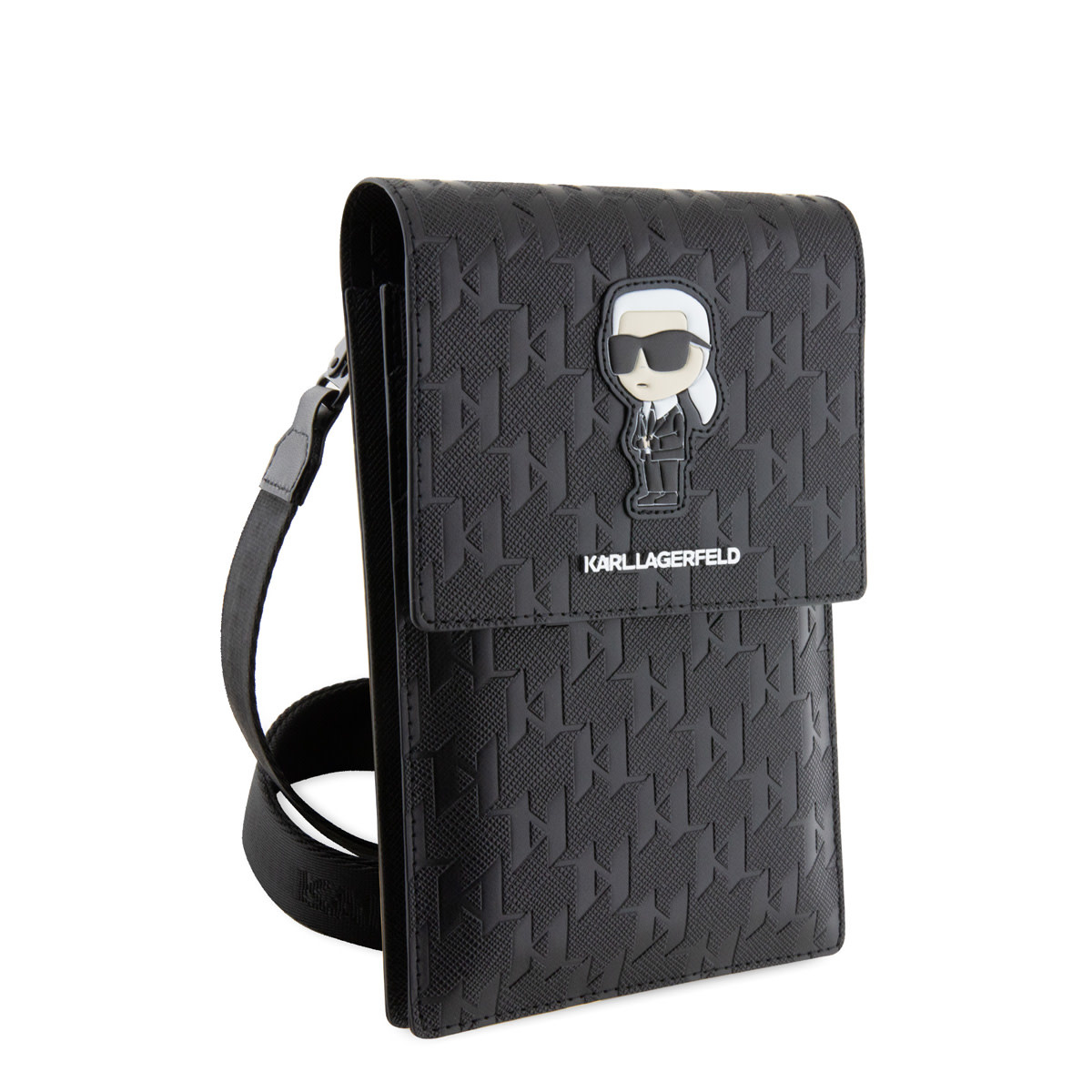 Karl Lagerfeld Karl Lagerfeld Universal phone pouch - Monogram - Ikonik - Zwart, foto 3 van 5