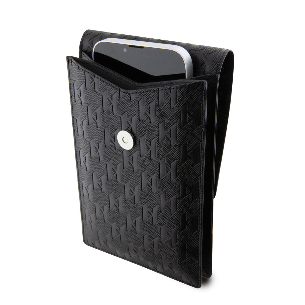 Karl Lagerfeld Karl Lagerfeld Universal phone pouch - Monogram - Ikonik - Zwart, foto 4 van 5