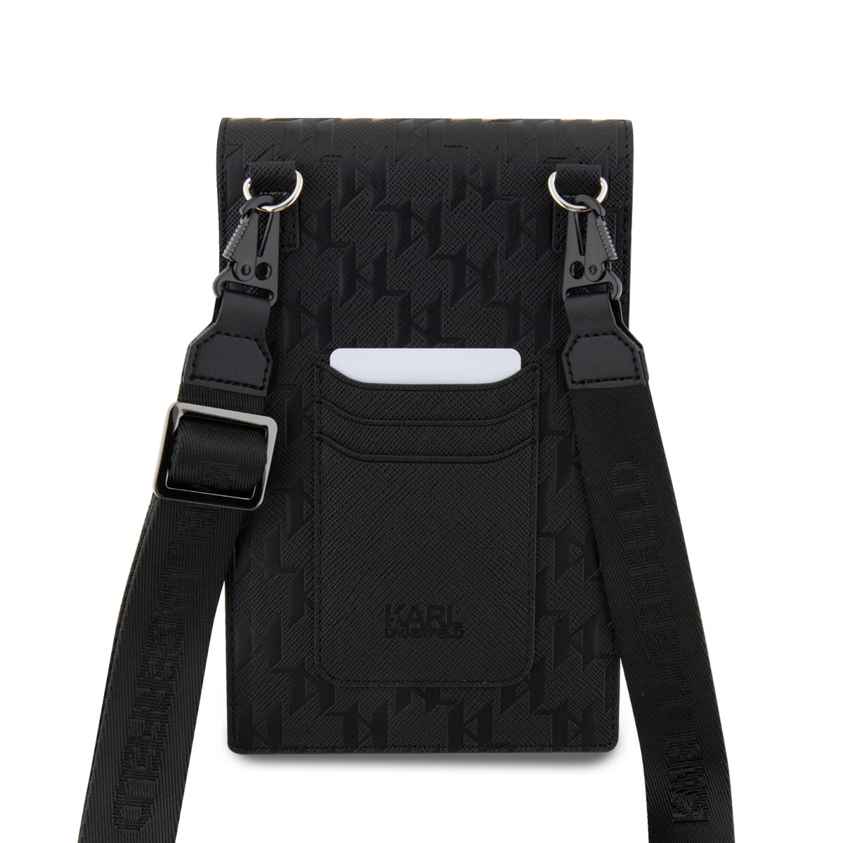 Karl Lagerfeld Karl Lagerfeld Universal phone pouch - Monogram - Ikonik - Zwart, foto 5 van 5