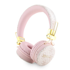 Guess Bluetooth Headphones - 4G with Round Shape - Pink