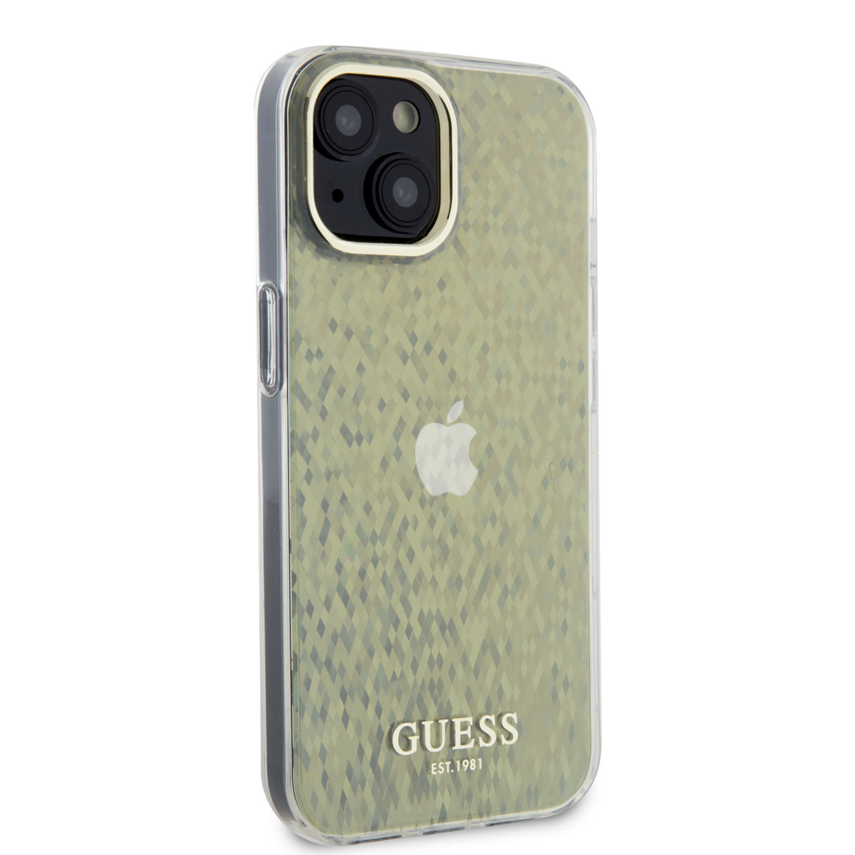Guess Guess iPhone 15 & 14 Plus Hardcase hoesje - Faceted Mirror - Disco Goud, foto 4 van 6
