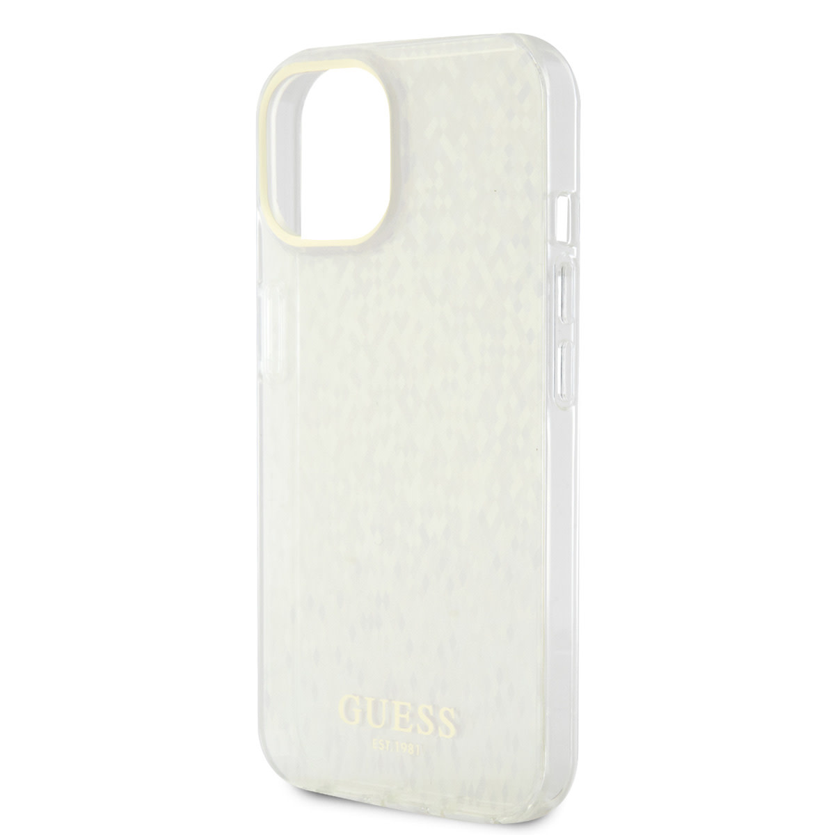 Guess Guess iPhone 15 & 14 Plus Hardcase hoesje - Faceted Mirror - Disco Goud, foto 5 van 6