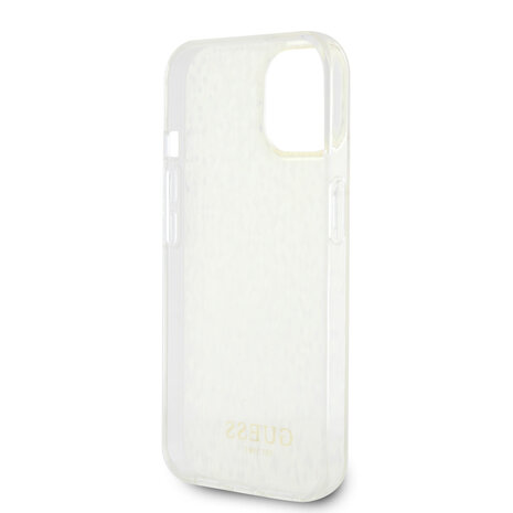 Guess Guess iPhone 15 & 14 Plus Hardcase - Faceted Mirror - Disco Gold Guess Guess iPhone 15 & 14 Plus Hardcase - Faceted Mirror - Disco Gold
