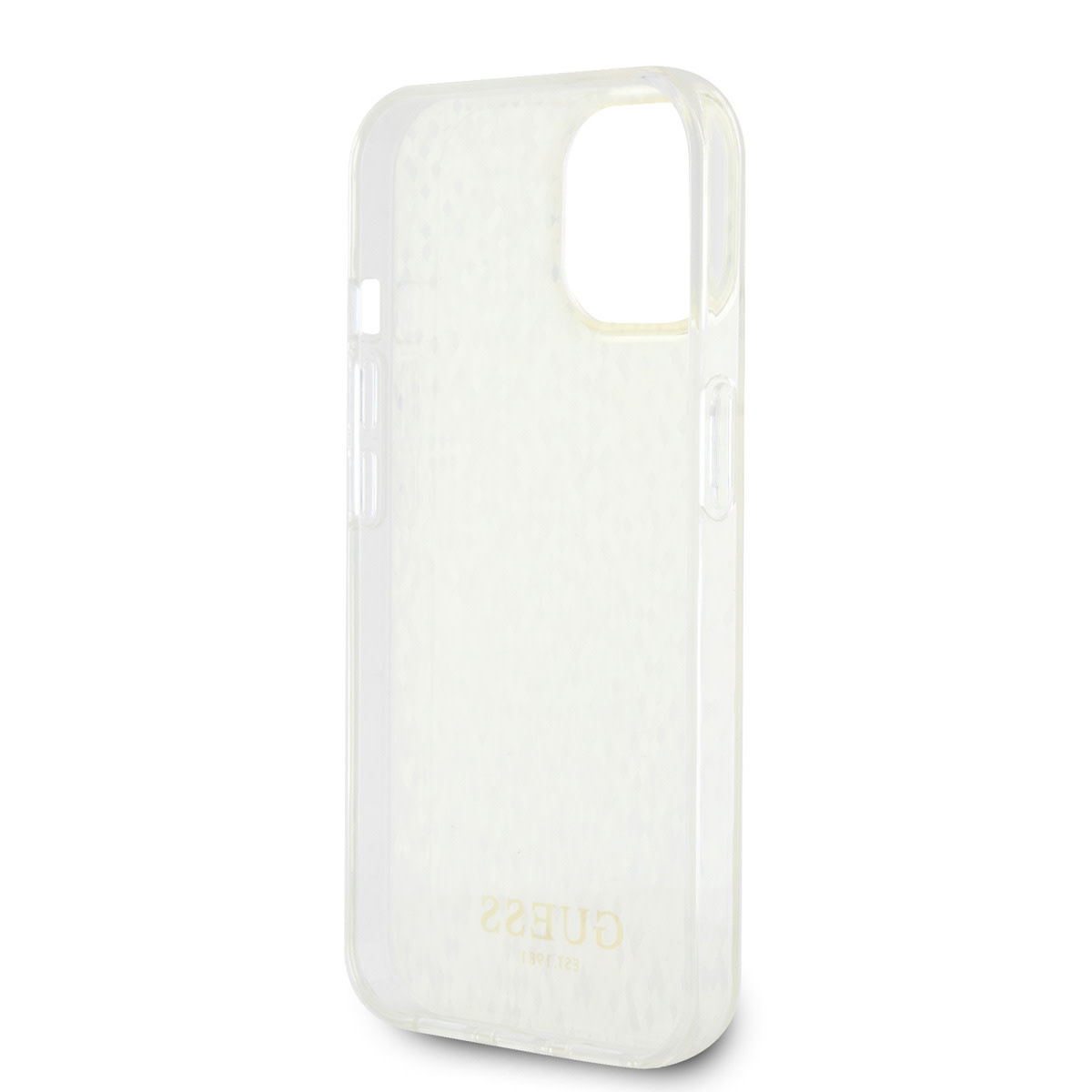 Guess Guess iPhone 15 & 14 Plus Hardcase hoesje - Faceted Mirror - Disco Goud, foto 6 van 6