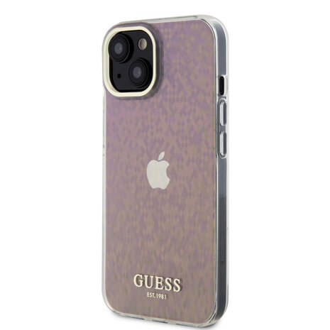Guess Guess iPhone 15 Hardcase-Rückseite - Faceted Mirror - Disco Rosa Guess Guess iPhone 15 Hardcase-Rückseite - Faceted Mirror - Disco Rosa