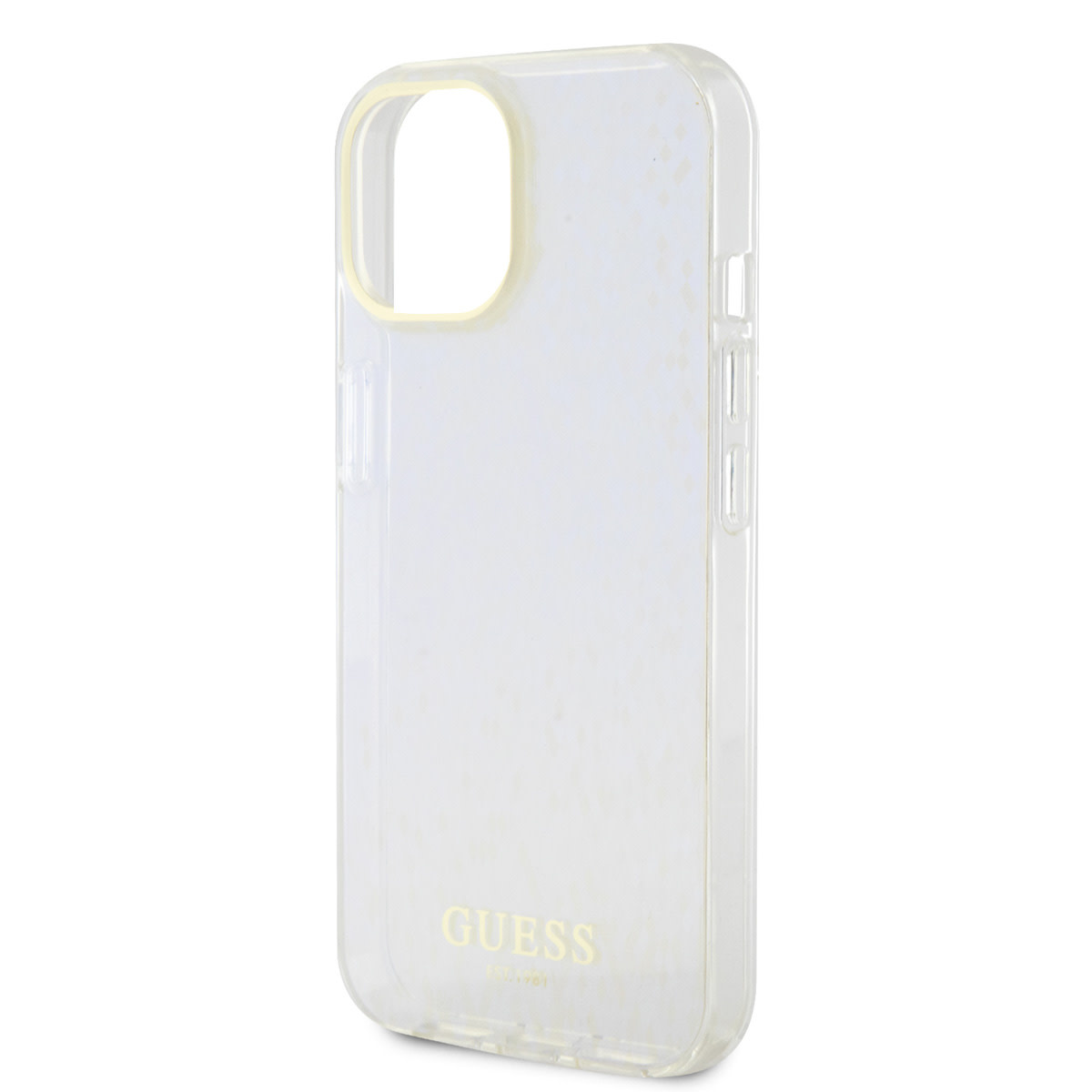 Guess Guess iPhone 15 Hardcase hoesje - Faceted Mirror - Disco Paars, foto 5 van 6