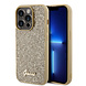Guess Guess iPhone 15 Pro Hardcase - Metal Script - Disco Gold Guess Guess iPhone 15 Pro Hardcase - Metal Script - Disco Gold