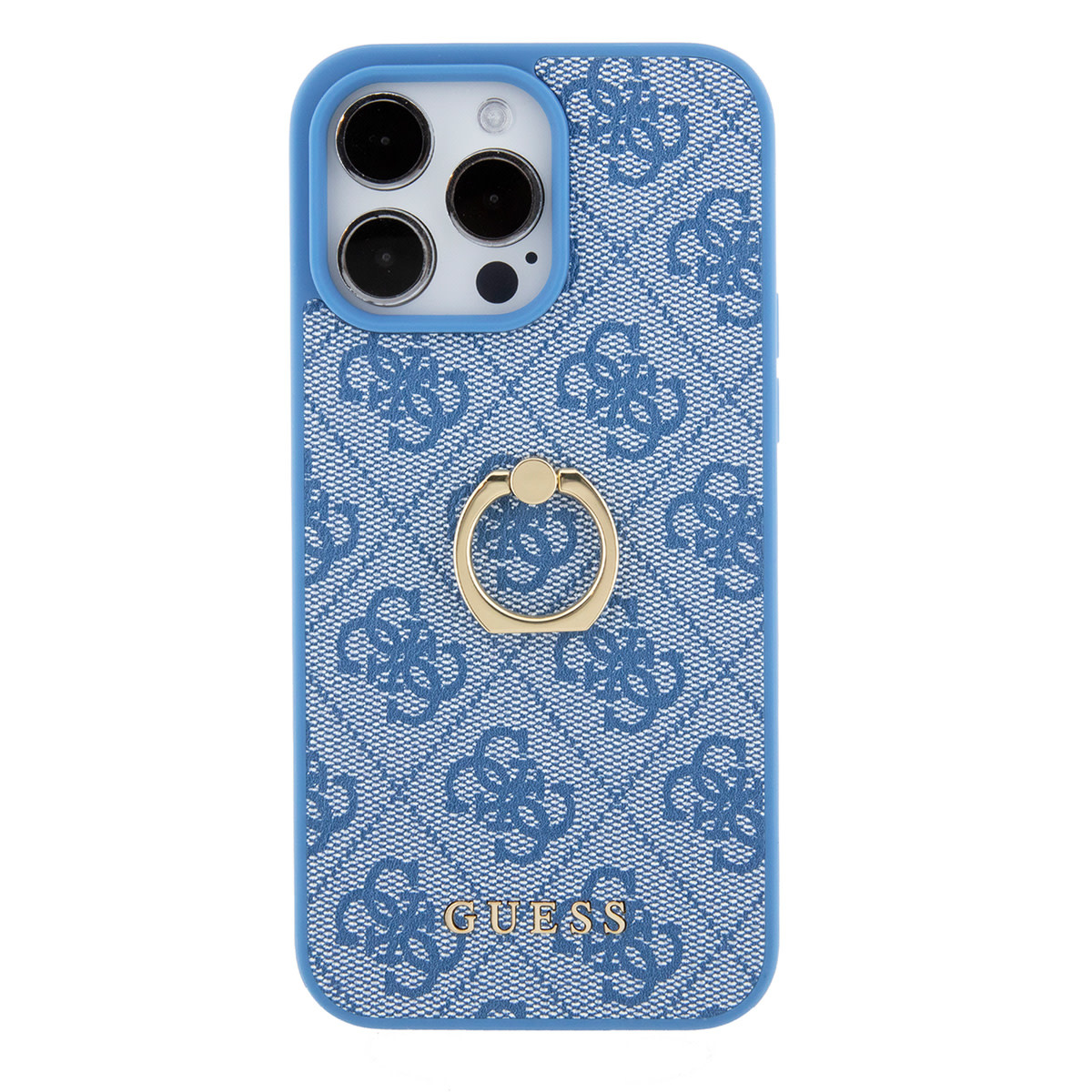 Guess Guess iPhone 15 Pro Hardcase hoesje - 4G - Met Ringhouder - Blauw, foto 3 van 6