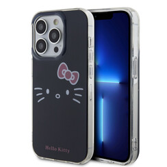 Hello Kitty iPhone 14 Pro TPU Back Cover - Kitty Face - Black