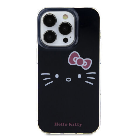 Hello Kitty Hello Kitty iPhone 14 Pro TPU Back Cover hoesje - Kitty Face - Zwart Hello Kitty Hello Kitty iPhone 14 Pro TPU Back Cover hoesje - Kitty Face - Zwart