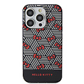 Hello Kitty Hello Kitty iPhone 15 Pro TPU Back Cover hoesje - Bow Pattern - Stripes - Zwart