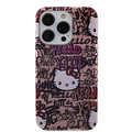 Hello Kitty Hello Kitty iPhone 15 Pro TPU Back Cover - Graffiti Tags - Pink
