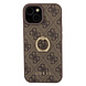 Guess Guess iPhone 15 Hardcase-Rückseite - 4G - Mit Ringhalter - Braun