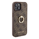 Guess Guess iPhone 15 Hardcase - 4G - With Ring Holder - Brown