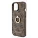 Guess Guess Coque arrière en iPhone 15 - 4G - Avec porte-bague - Marron
