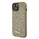 Guess Guess Coque arrière en iPhone 15 - Metal Script - Disco Or Guess Guess Coque arrière en iPhone 15 - Metal Script - Disco Or