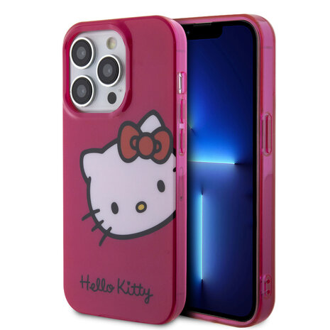 Hello Kitty Hello Kitty Coque arrière en iPhone 15 Pro - Kitty Head - Rose Hello Kitty Hello Kitty Coque arrière en iPhone 15 Pro - Kitty Head - Rose