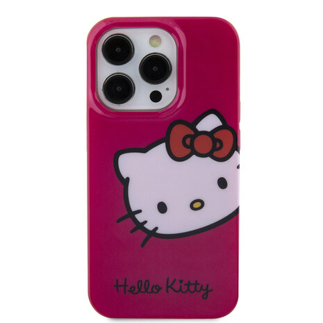 Hello Kitty Hello Kitty iPhone 15 Pro TPU Back Cover - Kitty Head - Pink Hello Kitty Hello Kitty iPhone 15 Pro TPU Back Cover - Kitty Head - Pink