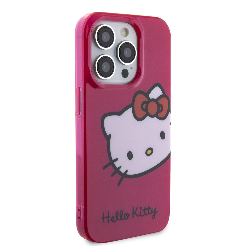 Hello Kitty Hello Kitty iPhone 15 Pro TPU Back Cover - Kitty Head - Pink Hello Kitty Hello Kitty iPhone 15 Pro TPU Back Cover - Kitty Head - Pink