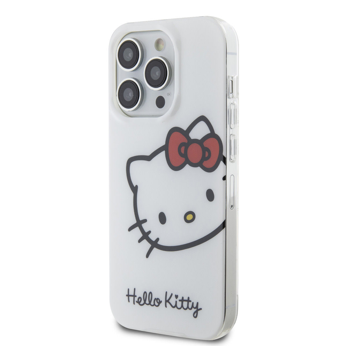 Hello Kitty Hello Kitty iPhone 15 Pro TPU Back Cover hoesje - Kitty Head - Wit, foto 2 van 6