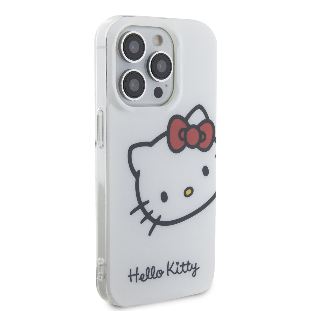 Hello Kitty Hello Kitty iPhone 15 Pro TPU Back Cover hoesje - Kitty Head - Wit, foto 4 van 6
