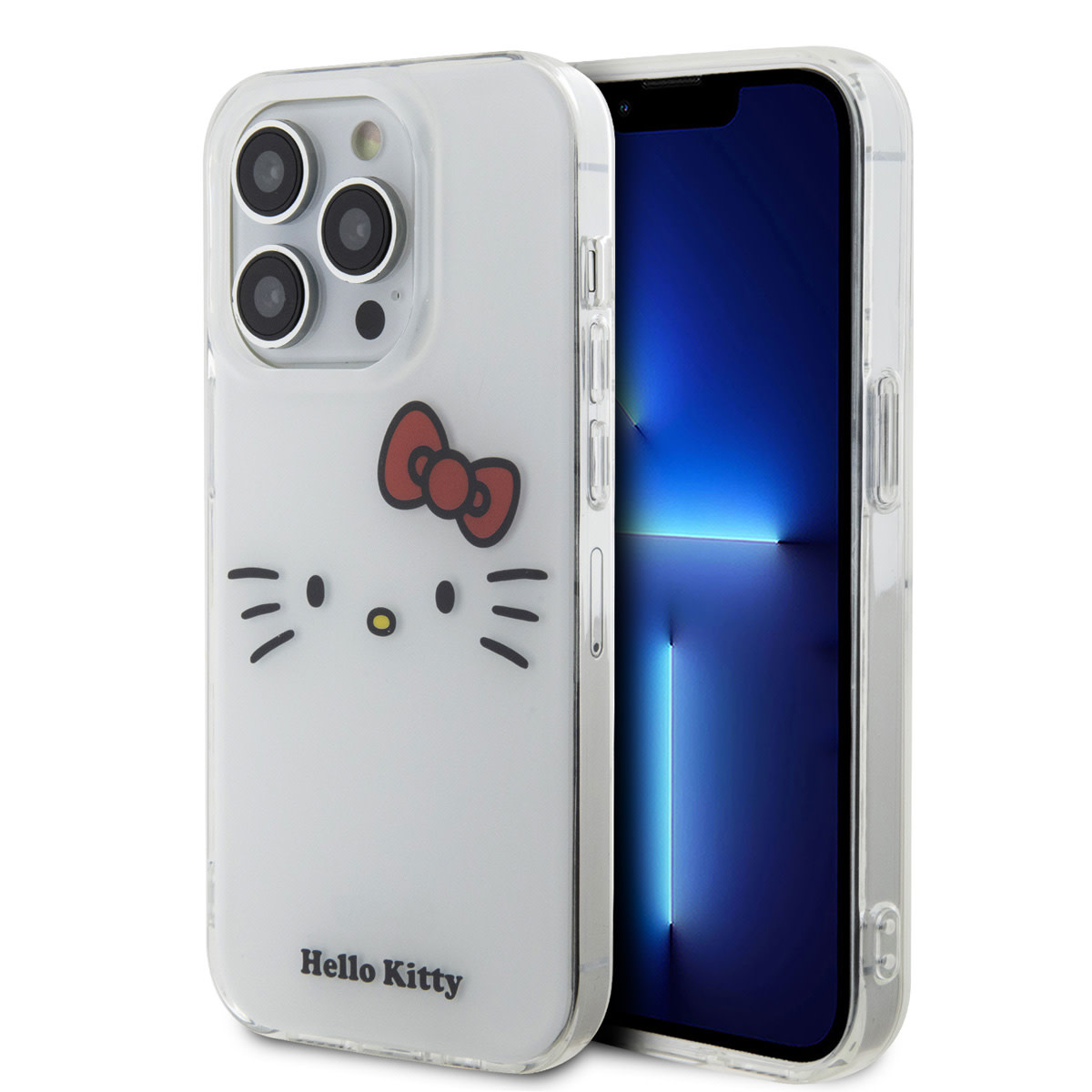Hello Kitty Hello Kitty iPhone 15 Pro TPU Back Cover hoesje - Kitty Face - Wit