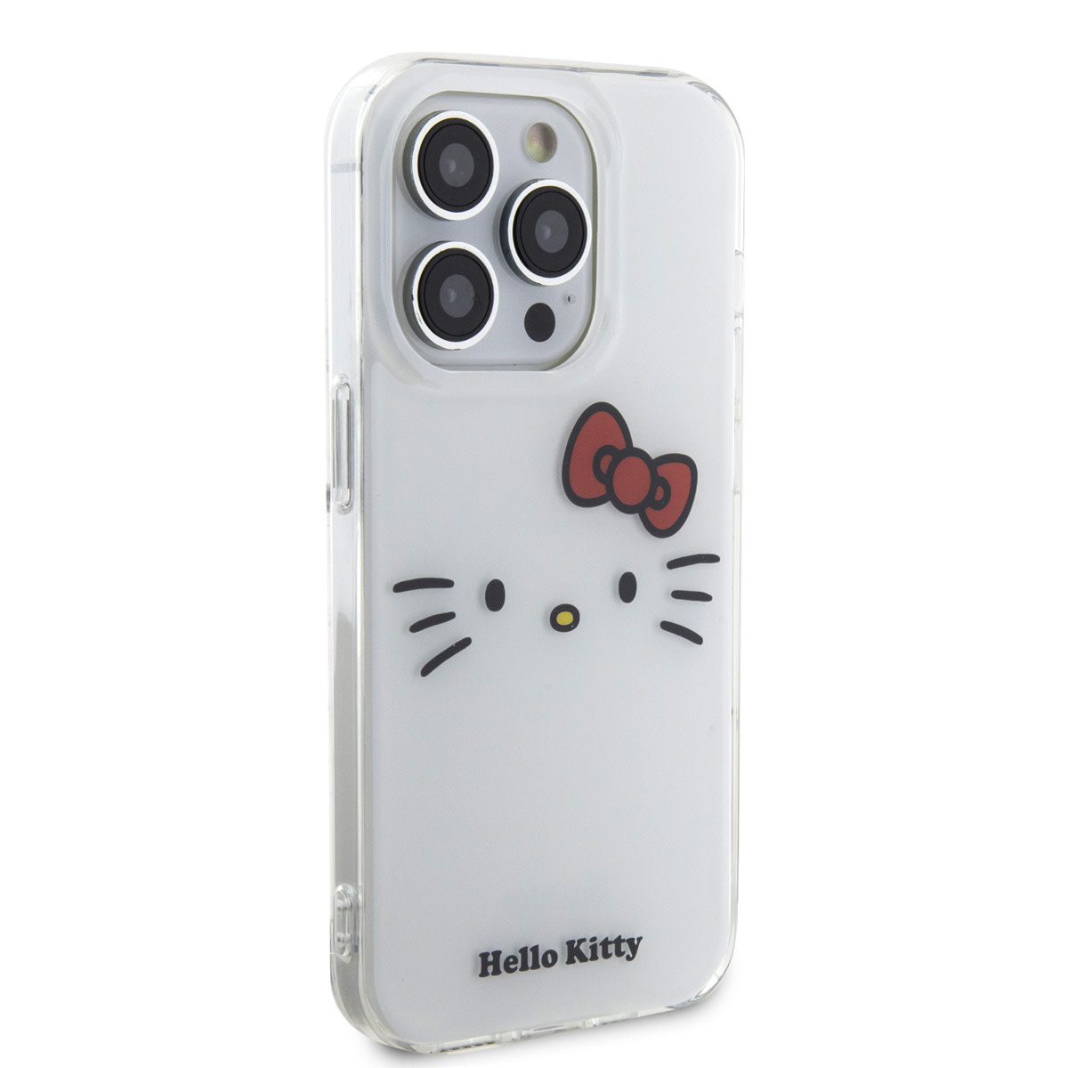 Hello Kitty Hello Kitty iPhone 15 Pro TPU Back Cover hoesje - Kitty Face - Wit, foto 4 van 6