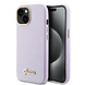 Guess Guess iPhone 15 TPU Back Cover - Glitter Glossy Script - Lilac Guess Guess iPhone 15 TPU Back Cover - Glitter Glossy Script - Lilac