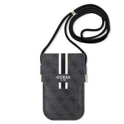 Guess PU Leather Phone bag - Wallet bag - 4G Stripes - Black