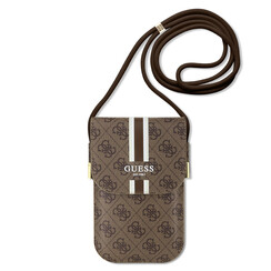 Guess PU Leather Handytasche - Wallet bag - 4G Stripes - Braun