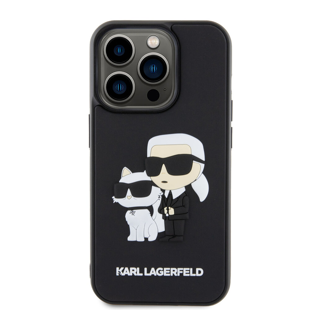 Karl Lagerfeld Karl Lagerfeld iPhone 15 Pro TPU Back Cover - 3D Rubber - NFT K&C - Black Karl Lagerfeld Karl Lagerfeld iPhone 15 Pro TPU Back Cover - 3D Rubber - NFT K&C - Black