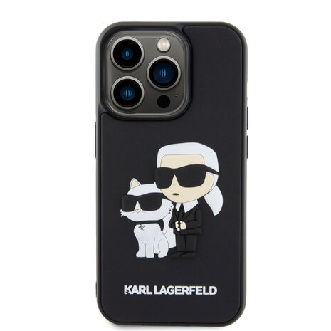 Karl Lagerfeld Karl Lagerfeld iPhone 15 Pro TPU Back Cover - 3D Rubber - NFT K&C - Black Karl Lagerfeld Karl Lagerfeld iPhone 15 Pro TPU Back Cover - 3D Rubber - NFT K&C - Black
