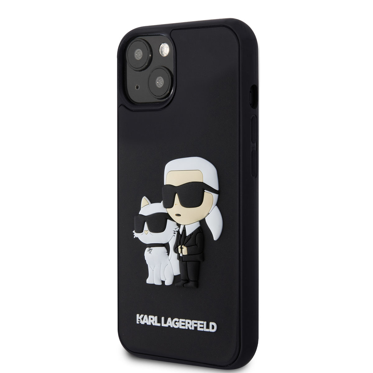 Karl Lagerfeld Karl Lagerfeld iPhone 15 & 14 Plus TPU Back Cover hoesje - 3D Rubber - NFT K&C - Zwart, foto 2 van 6