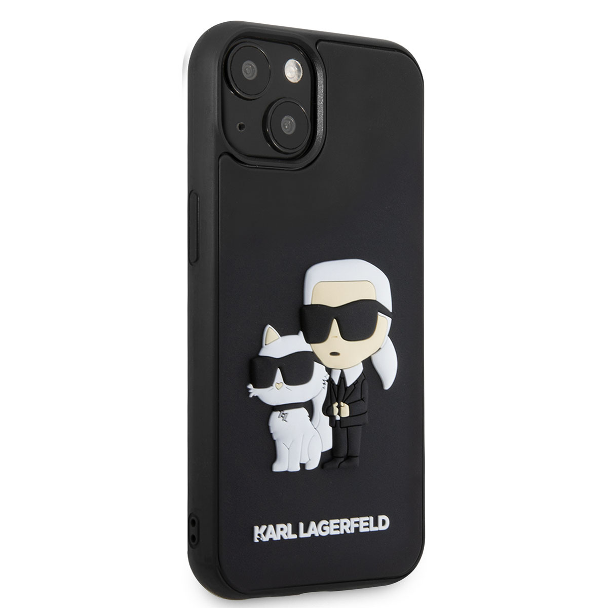 Karl Lagerfeld Karl Lagerfeld iPhone 15 & 14 Plus TPU Back Cover hoesje - 3D Rubber - NFT K&C - Zwart, foto 4 van 6
