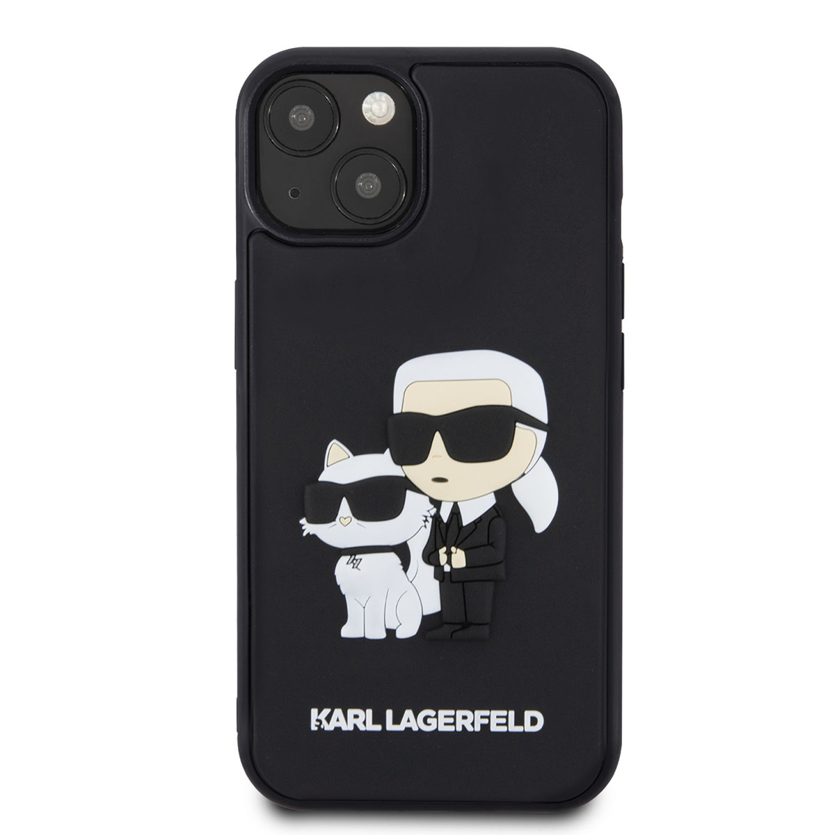 Karl Lagerfeld Karl Lagerfeld iPhone 15 & 14 Plus TPU Back Cover hoesje - 3D Rubber - NFT K&C - Zwart, foto 3 van 6
