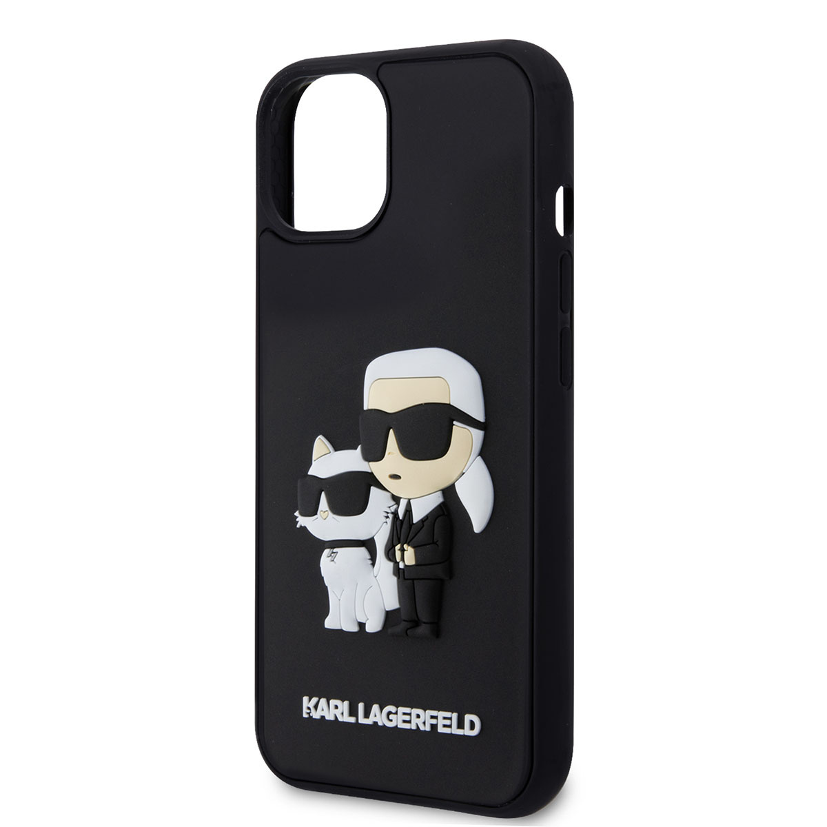 Karl Lagerfeld Karl Lagerfeld iPhone 15 & 14 Plus TPU Back Cover hoesje - 3D Rubber - NFT K&C - Zwart, foto 5 van 6