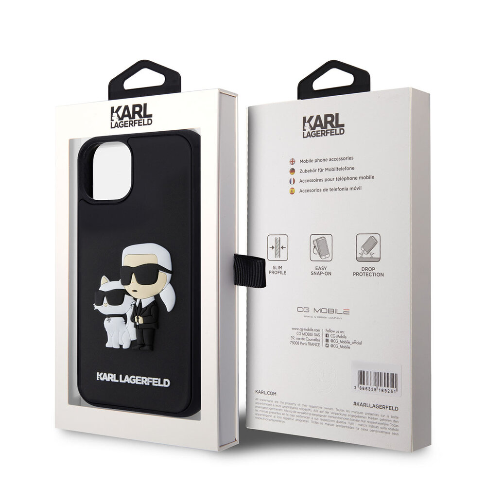Karl Lagerfeld Karl Lagerfeld Coque arriere en iPhone 15 & 14 Plus - 3D Rubber - NFT K&C - Noir Karl Lagerfeld Karl Lagerfeld Coque arriere en iPhone 15 & 14 Plus - 3D Rubber - NFT K&C - Noir