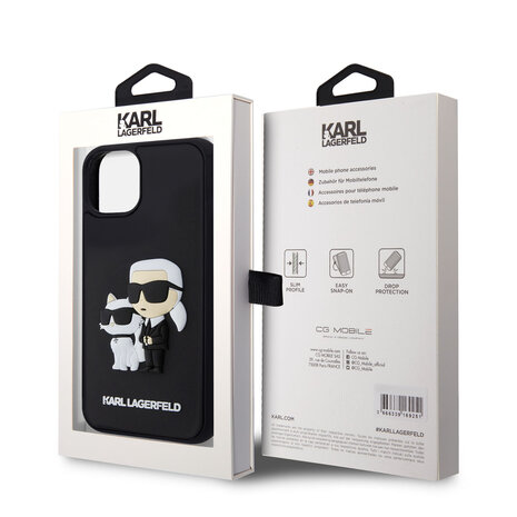 Karl Lagerfeld Karl Lagerfeld Coque arriere en iPhone 15 & 14 Plus - 3D Rubber - NFT K&C - Noir Karl Lagerfeld Karl Lagerfeld Coque arriere en iPhone 15 & 14 Plus - 3D Rubber - NFT K&C - Noir