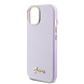 Guess Guess iPhone 15 TPU Back Cover hoesje - Glitter Glossy Script - Lila Guess Guess iPhone 15 TPU Back Cover hoesje - Glitter Glossy Script - Lila
