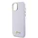 Guess Guess iPhone 15 & 14 Plus TPU Back Cover hoesje - Glitter Glossy Script - Lila Guess Guess iPhone 15 & 14 Plus TPU Back Cover hoesje - Glitter Glossy Script - Lila