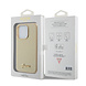 Guess Guess iPhone 15 Pro TPU Back Cover hoesje - Glitter Glossy Script - Goud Guess Guess iPhone 15 Pro TPU Back Cover hoesje - Glitter Glossy Script - Goud