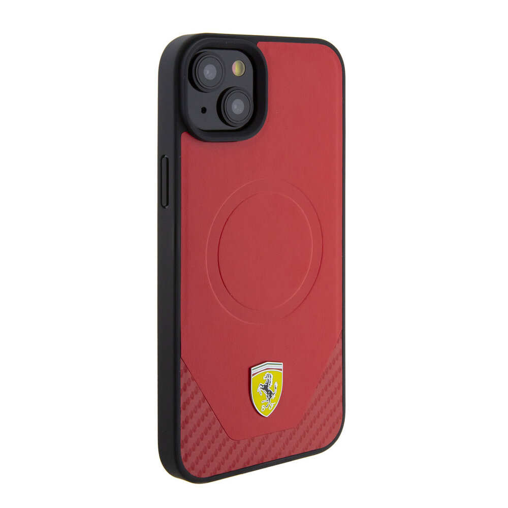 Ferrari Ferrari iPhone 15 & 14 Plus Hardcase - Magsafe - Carbon - Red