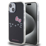 Hello Kitty Hello Kitty iPhone 15 TPU Back Cover - Kitty Face - Black Hello Kitty Hello Kitty iPhone 15 TPU Back Cover - Kitty Face - Black