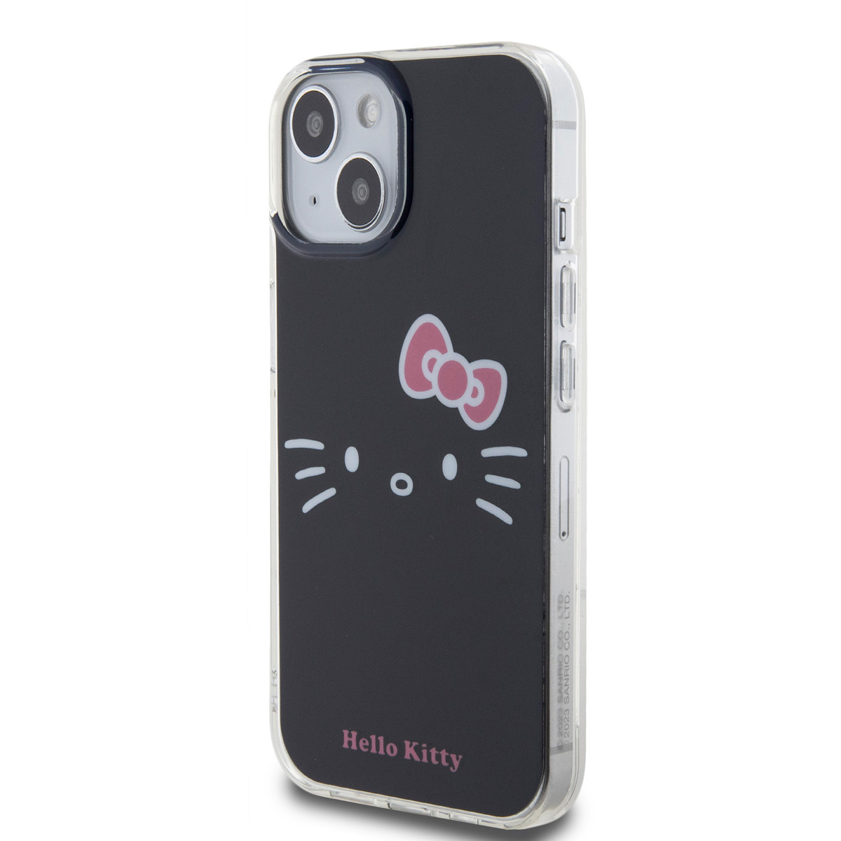 Hello Kitty Hello Kitty iPhone 15 TPU Back Cover hoesje - Kitty Face - Zwart, foto 2 van 6