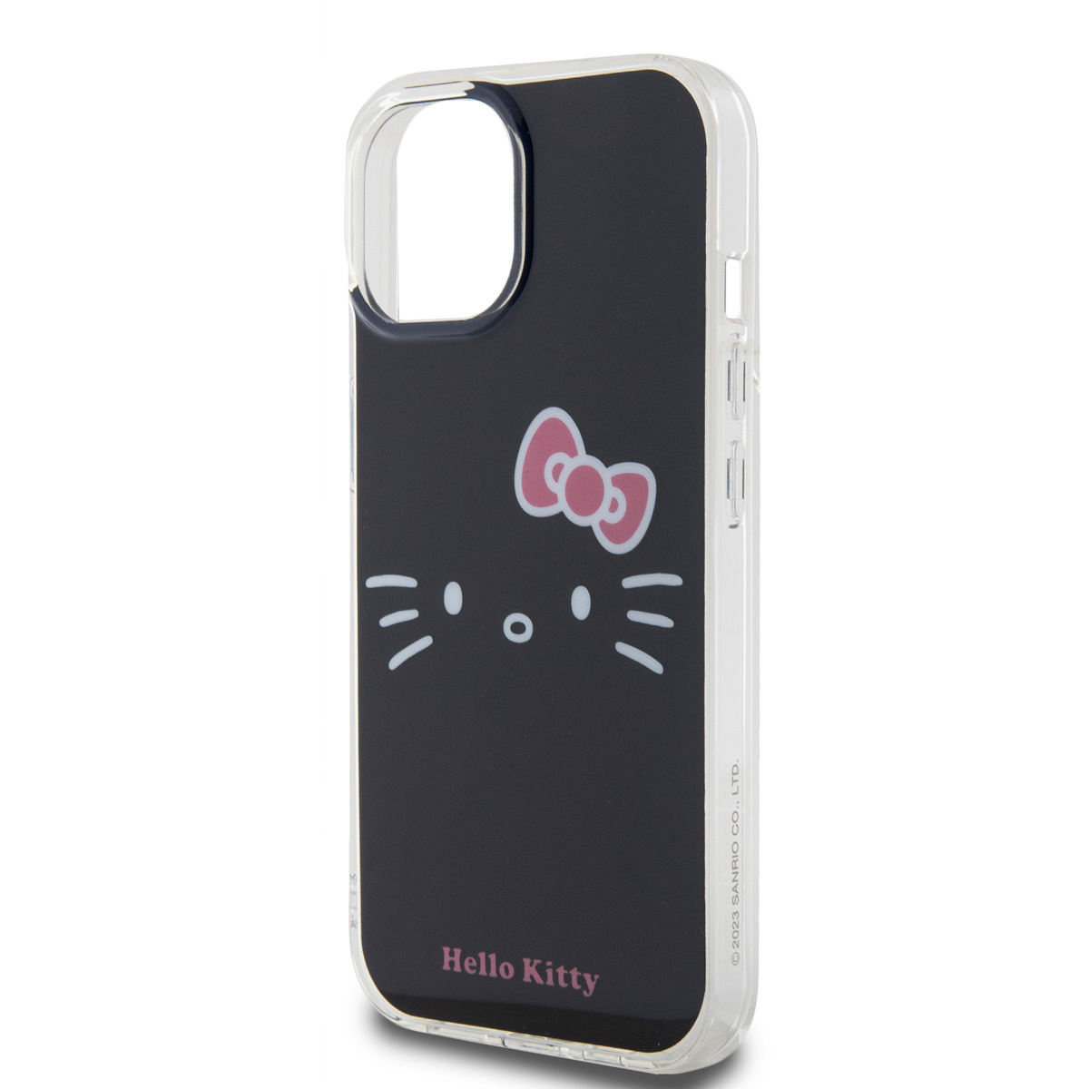 Hello Kitty Hello Kitty iPhone 15 TPU Back Cover hoesje - Kitty Face - Zwart, foto 5 van 6