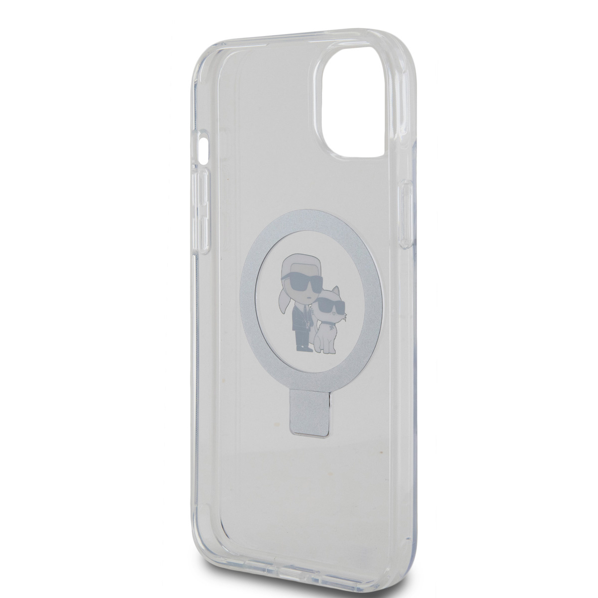 Karl Lagerfeld Karl Lagerfeld iPhone 15 & 14 Plus Hardcase hoesje - Magsafe compatible - Ringstand - K&C - Wit, foto 6 van 6
