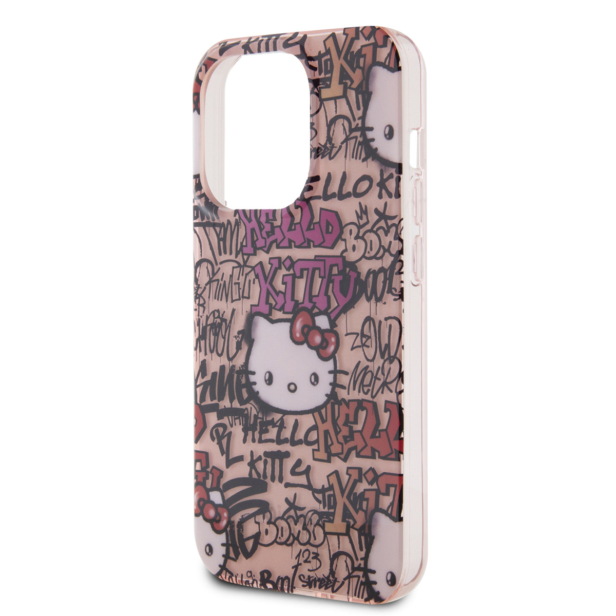Hello Kitty Hello Kitty iPhone 15 Pro Max TPU Back Cover hoesje - Graffiti Tags - Roze, foto 5 van 6