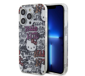 Hello Kitty Hello Kitty iPhone 15 Pro Max TPU Back Cover hoesje - Graffiti Tags - Wit Hello Kitty Hello Kitty iPhone 15 Pro Max TPU Back Cover hoesje - Graffiti Tags - Wit