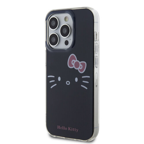 Hello Kitty Hello Kitty iPhone 15 Pro Max Silikonhülle - Kitty Face - Schwarz